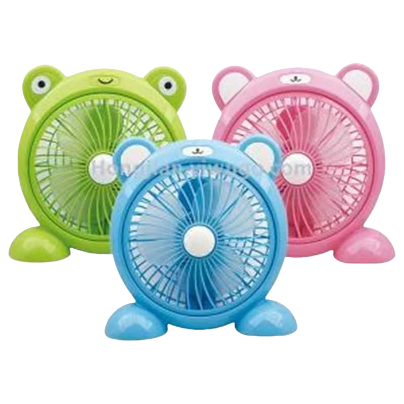 Green frog, pink bear and blue bear shaped small fan are available in three colors Item Picture