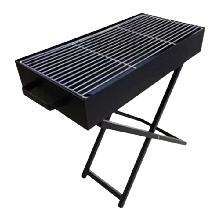 Black portable grill, outdoor camping barbecue grill, folding barbecue grill, small household size Item Picture