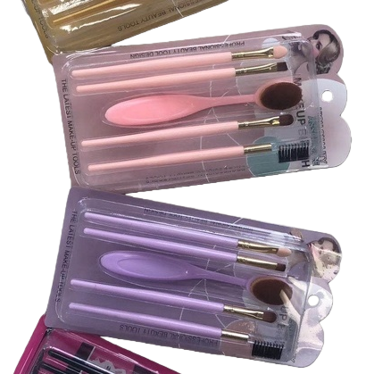 A pink and purple dual-color makeup brush set of 12 professional makeup brushes Item Picture