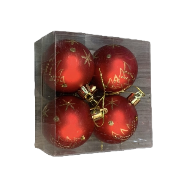 Red Christmas decorative balls, Christmas tree pendants, festive atmosphere home decoration items Item Picture