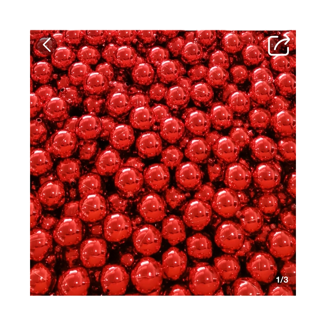 مصنوعات معدنية كروية معدنية من مستحضرات معدنية مزخرفة بالكرة الحمراء Item Picture