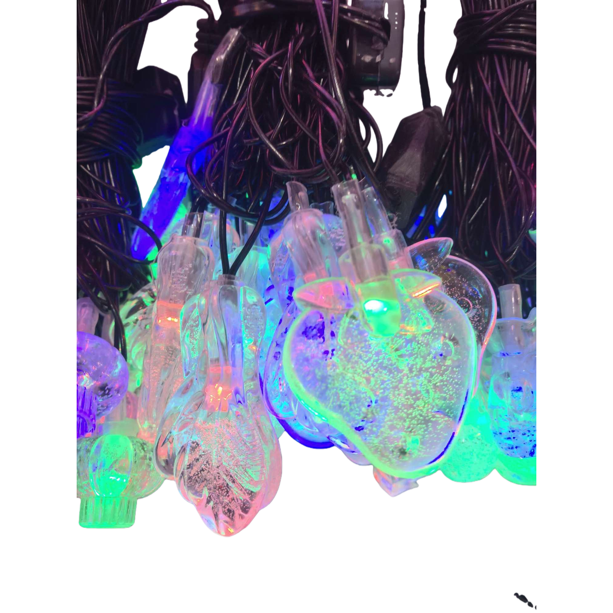 Colorful apple-shaped LED light strings for festival decoration and home atmosphere lighting Item Picture