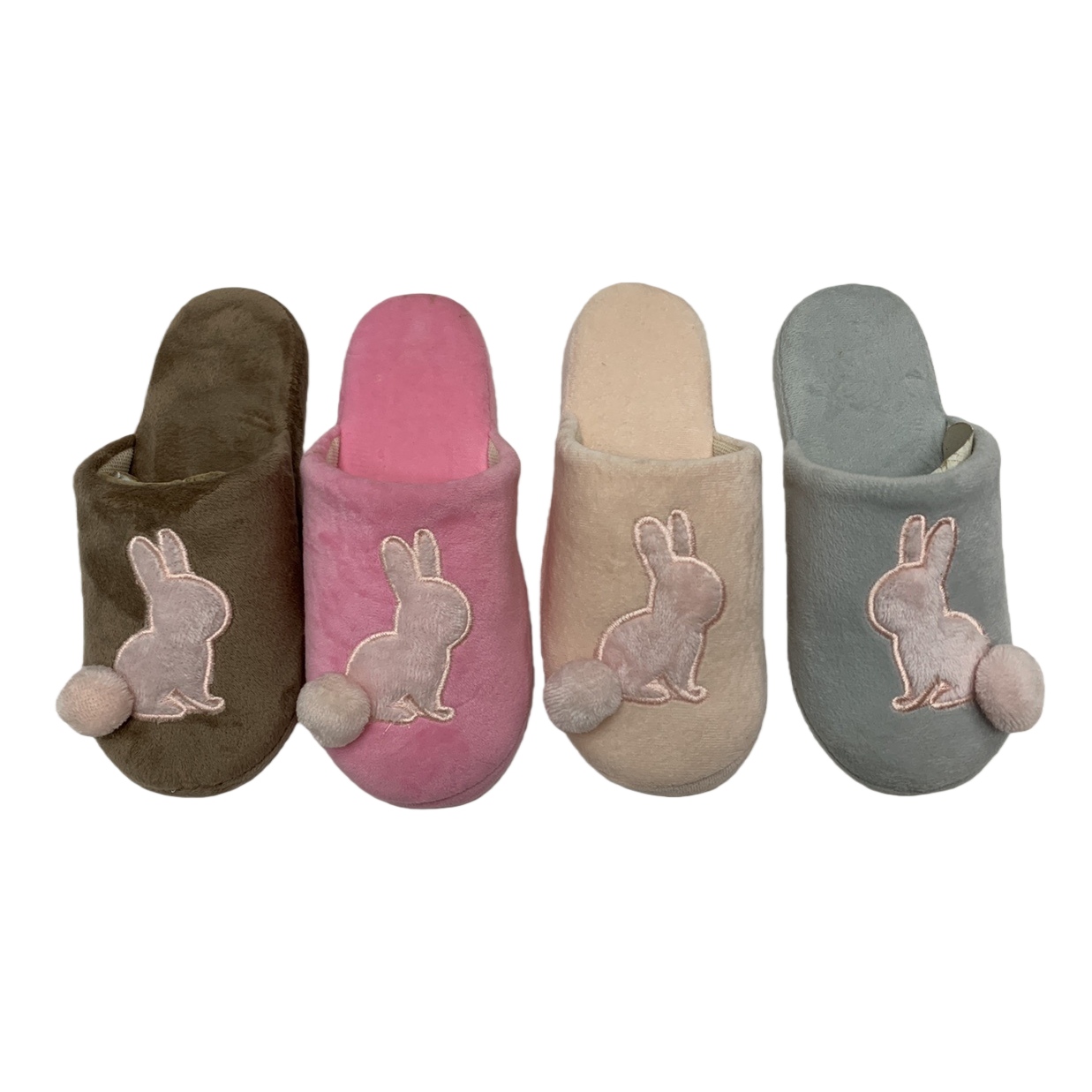 Plush cotton winter warm slippers with a cute home style