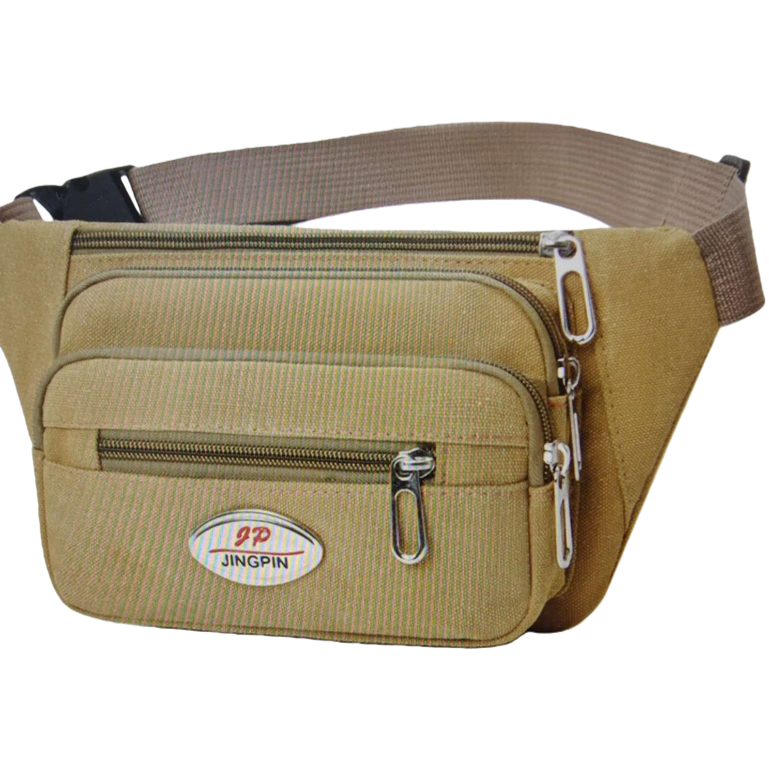 Khaki waist bag, a lightweight and multi-functional crossbody bag for both men and women Item Picture