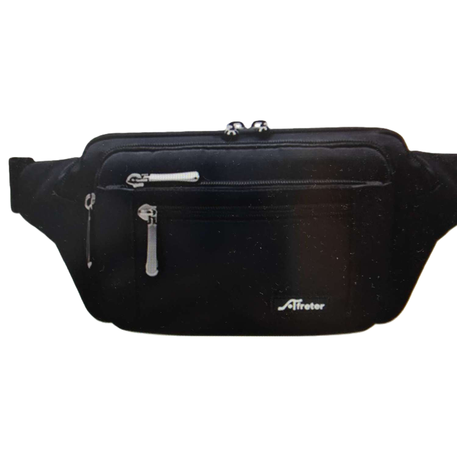 The black waist bag is fashionable, versatile, lightweight for storage, and suitable for both men and women in a sporty and casual style Item Picture
