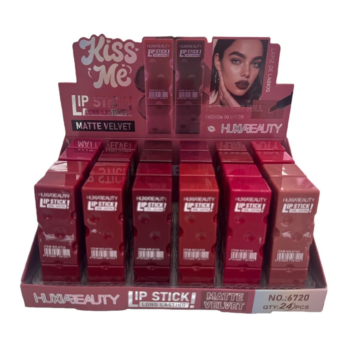 Red lipstick display stand, acrylic desktop cosmetics storage stand, simple and fashionable Item Picture