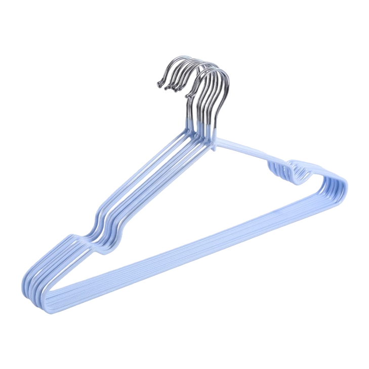 A simple Nordic-style blue plastic clothes hanger for home storage and hanging Item Picture