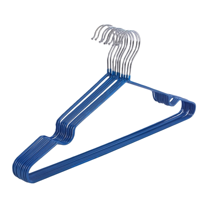 Blue plastic anti-slip hanger, thickened load-bearing household storage hanger Item Picture