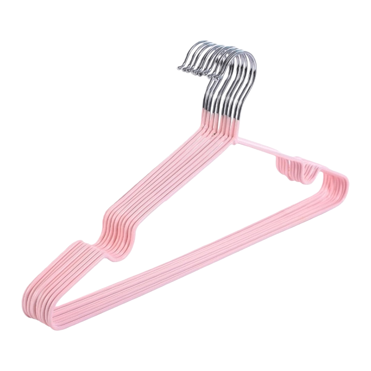 Nordic-style pink clothes hanger for home use without holes, simple and modern bedroom storage Item Picture