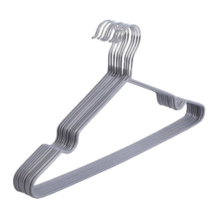 Grey thickened anti-slip clothes hanger, a household multi-functional load-bearing clothes drying rack Item Picture