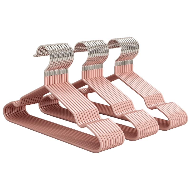 Pink anti-slip hanger, thickened load-bearing household storage hanger Item Picture