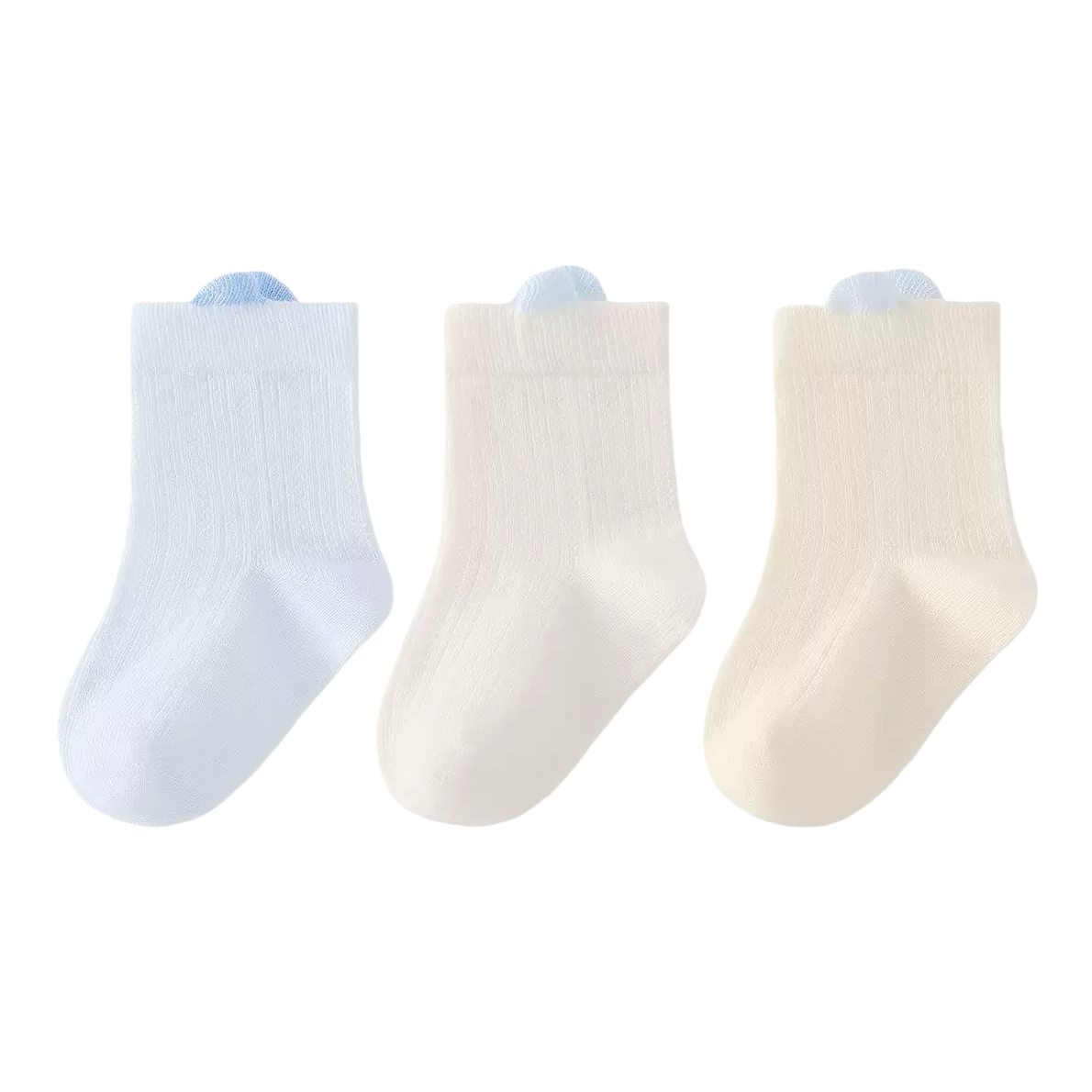 ثلاثة أزواج من جوارب الأطفال المحبوكة من القطن الخالص Item Picture