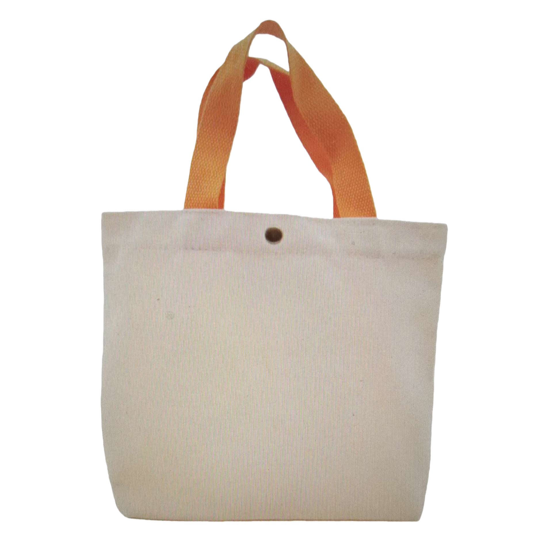 Bolsa de transporte blanca con asa naranja bolsa de compras ecológica simple reutilizable Item Picture