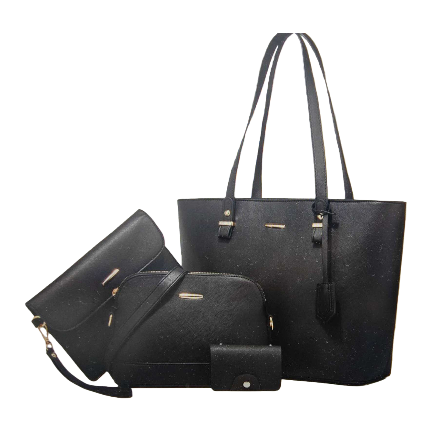 Black handbag set, a simple and versatile single-shoulder crossbody bag for women's commuting Item Picture
