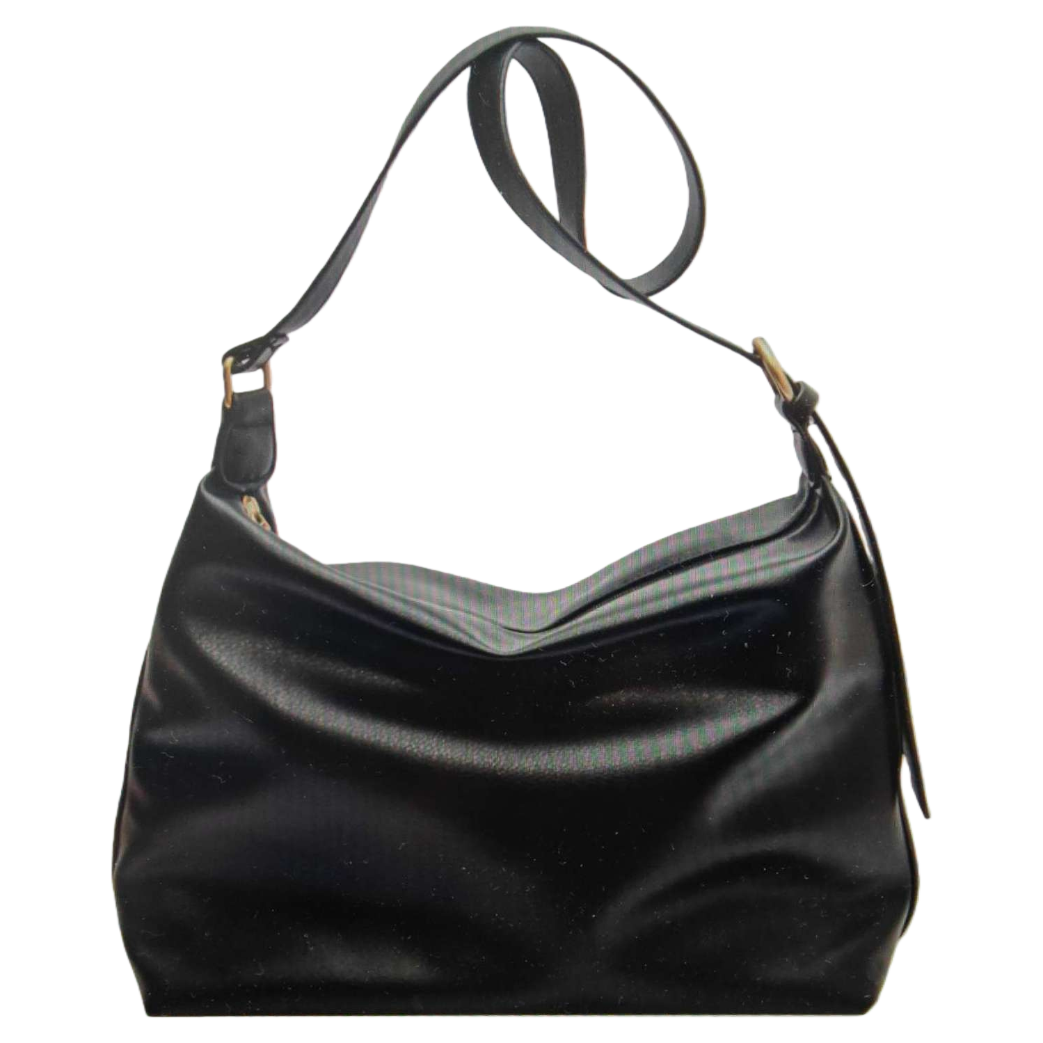 Black leather crossbody bag is a versatile, fashionable and lightweight commuting single-shoulder bag for women Item Picture