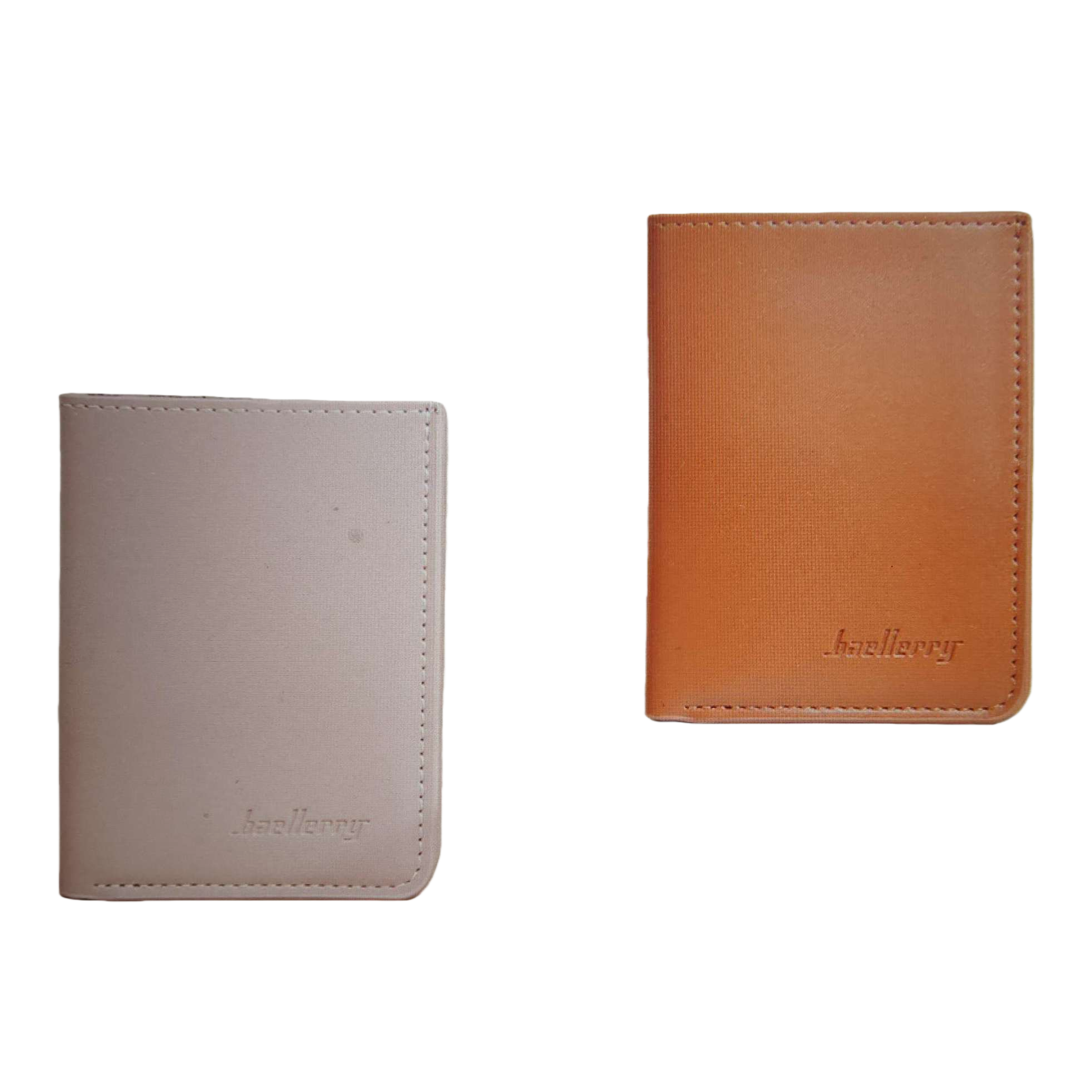 Pink and orange dual-color leather ladies' wallet, fashionable, simple, large-capacity, short style Item Picture