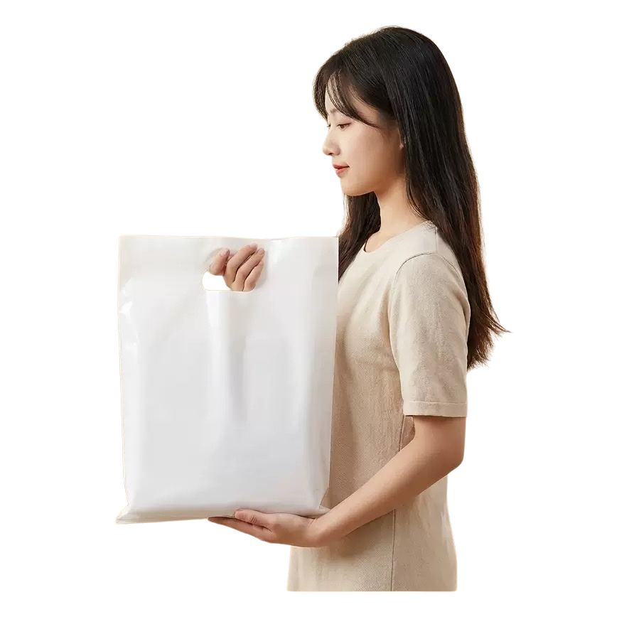 A simple white handbag for women, made of eco-friendly cotton and linen Item Picture
