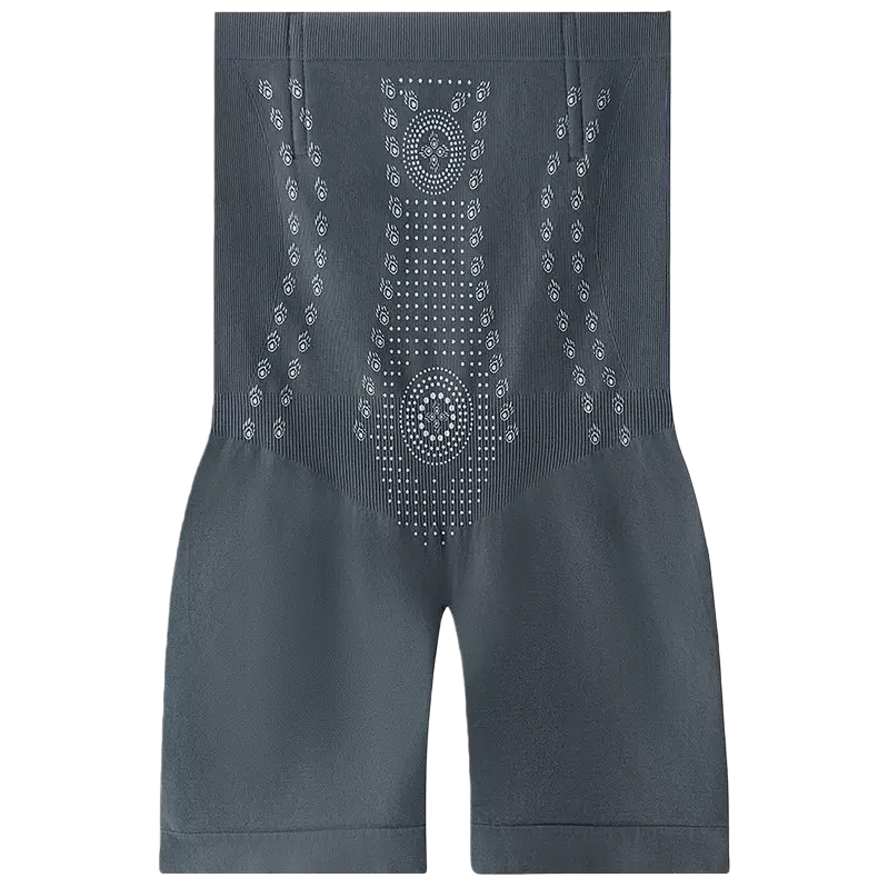 السروال الرمادي الطويل ذو الخصر الأبيض Item Picture