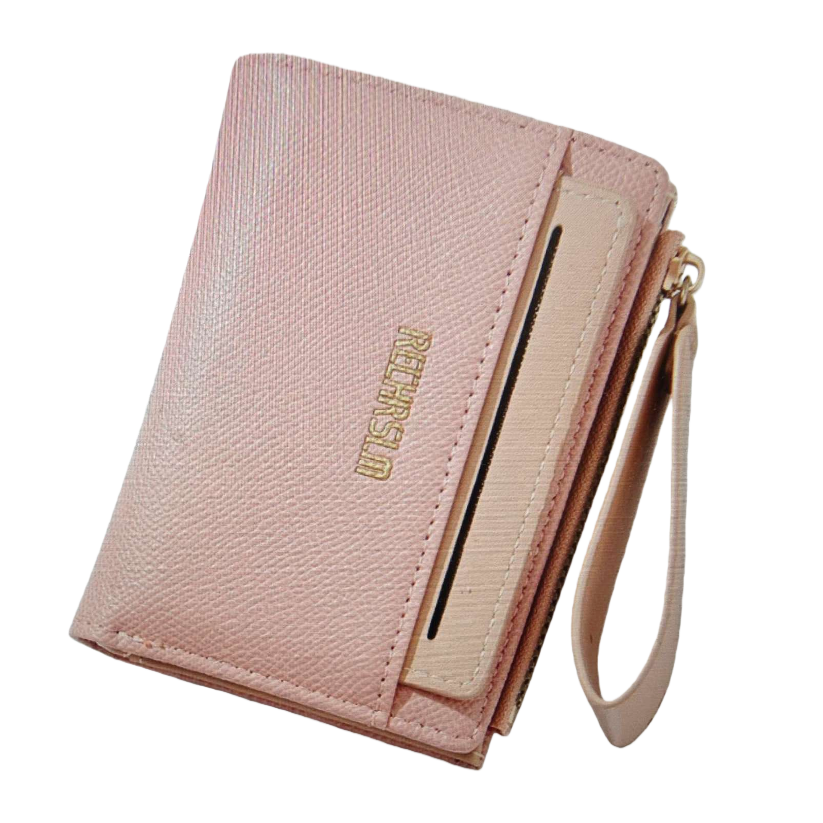 The pink small wallet for women is simple and fashionable. It is small and portable Item Picture