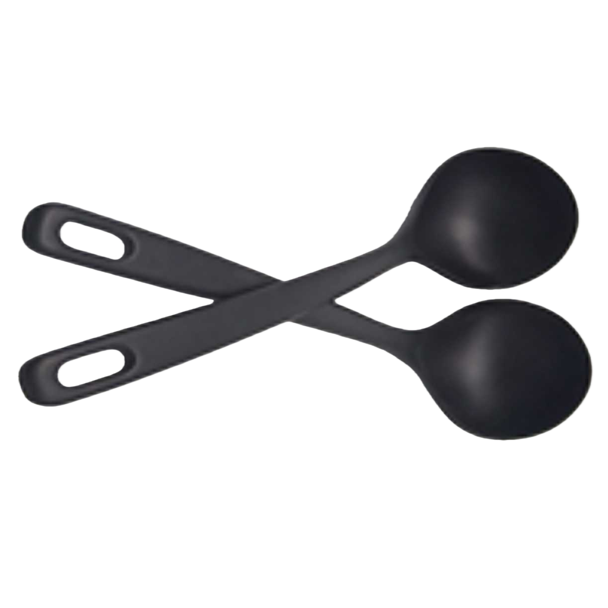 Black stainless steel soup spoon, long-handled household kitchen soup spoon, large spoon Item Picture