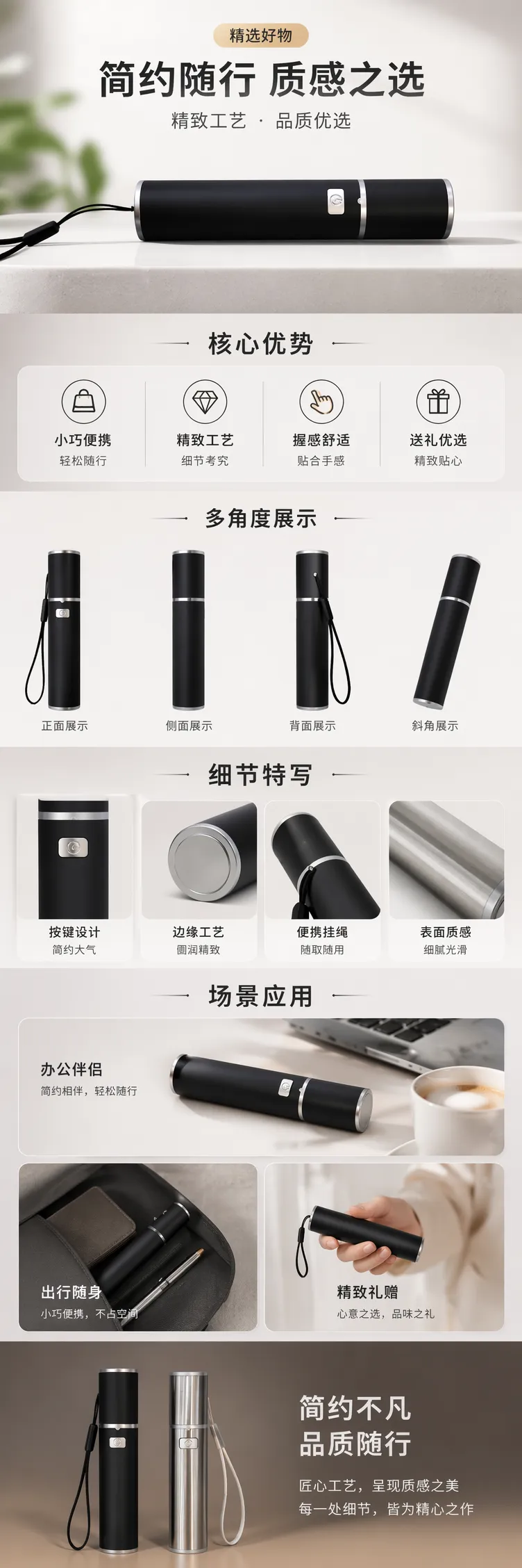 New White Laser portable flashlight, rechargeable flashlight with telescopic zoom detail image 1