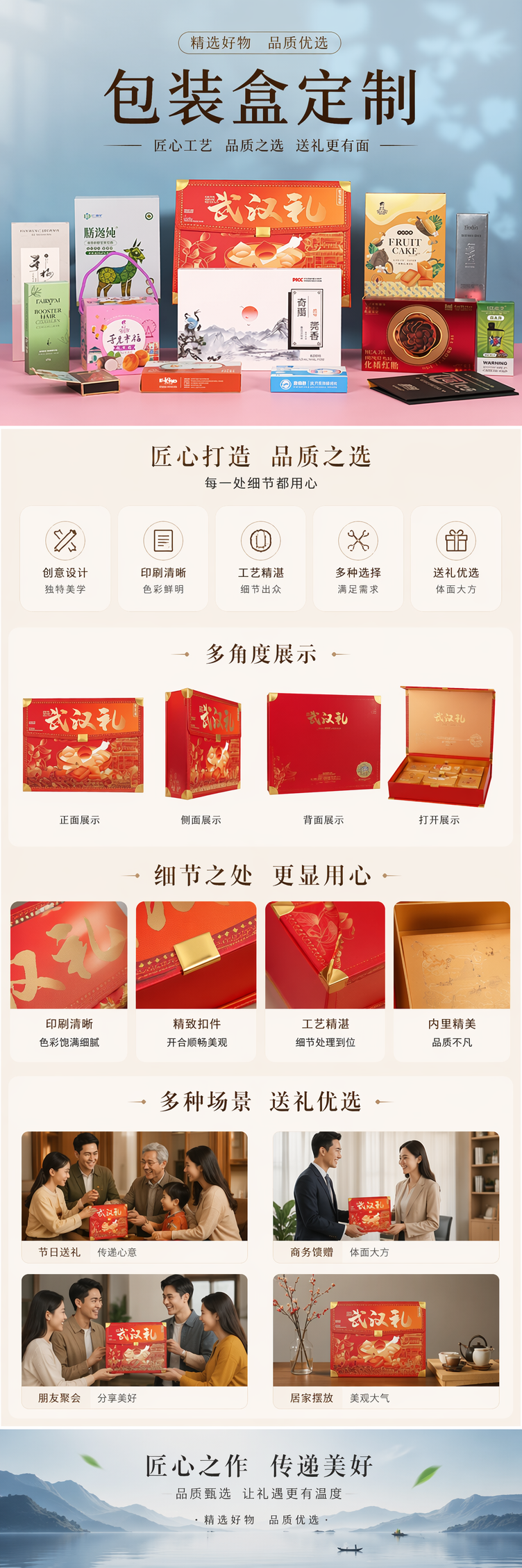 多彩包装盒集合款收纳整理盒套装多色可选详情1