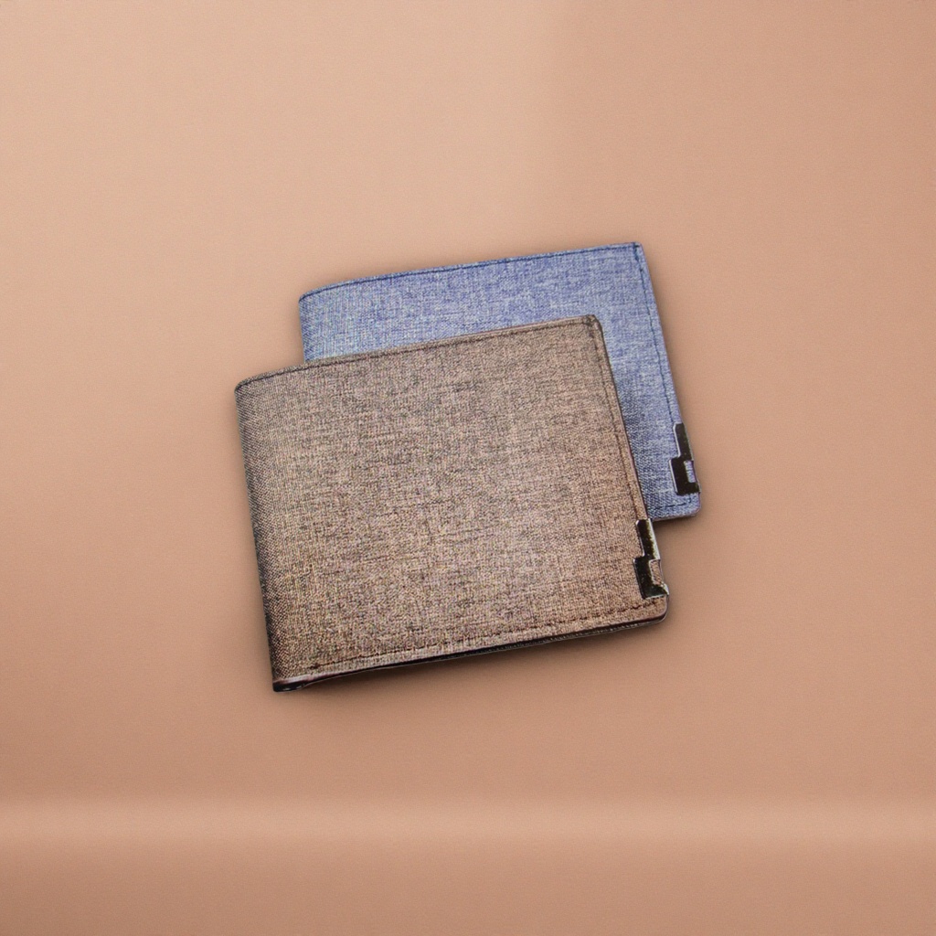 Brown and blue fabric wallet, a lightweight and multi-functional clutch for women