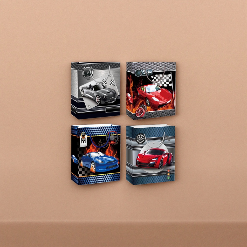 Racing-themed creative gift bags, fashionable and trendy children's birthday party supplies Application Scenario