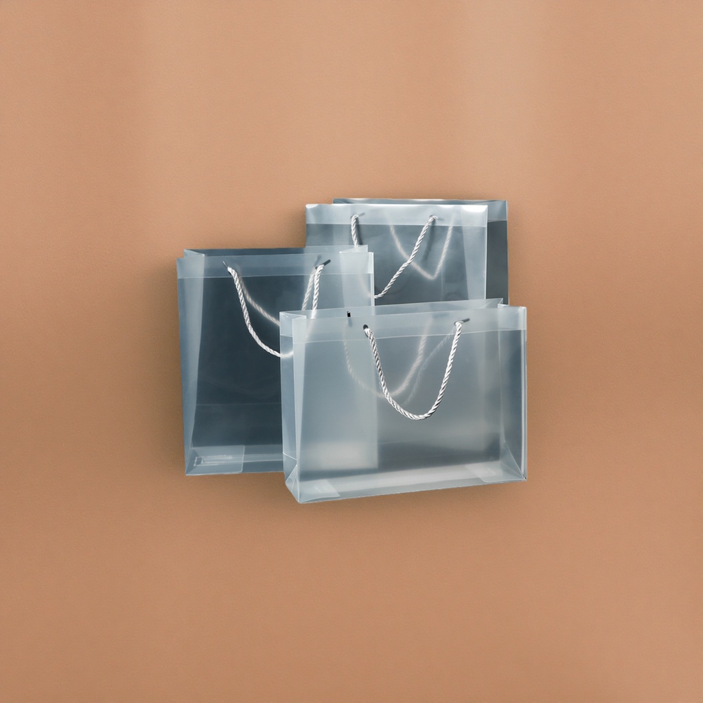 The transparent handbag is simple, fashionable, eco-friendly shopping bag with large capacity, light weight and durability Application Scenario