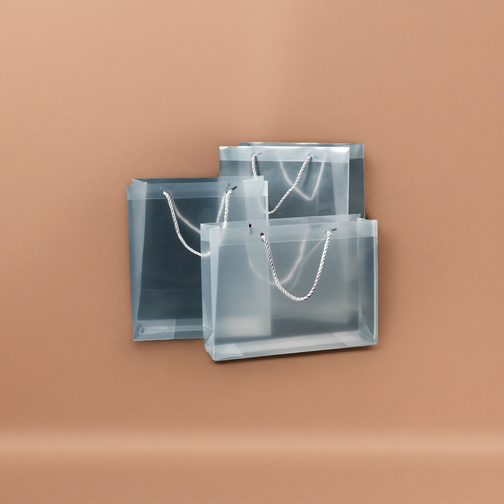 The transparent handbag is simple, fashionable, eco-friendly shopping bag with large capacity, light weight and durability