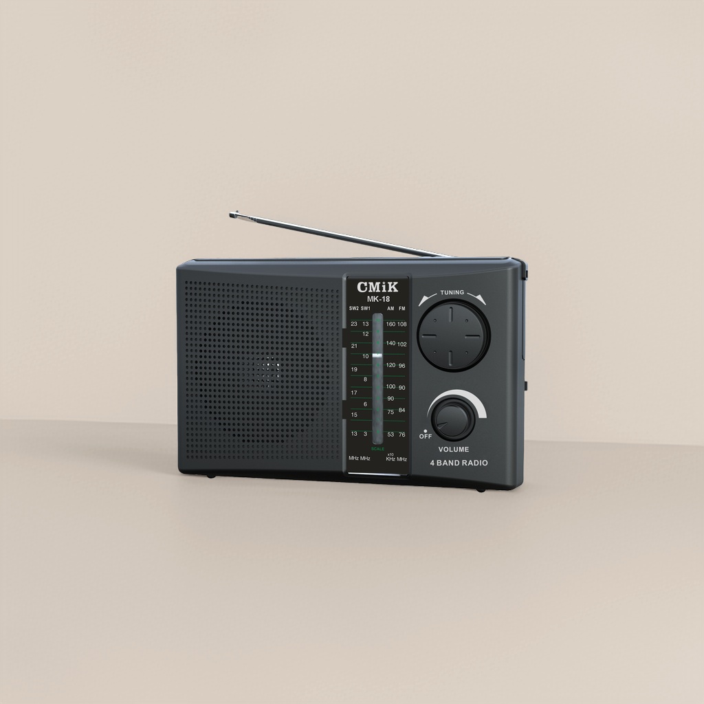 Black portable radio, ultra-thin mini FM radio, battery-powered walkman Black portable radio, ultra-thin mini FM radio, battery-powered walkman