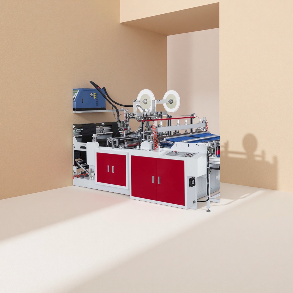 Red and white industrial bag-making machine, fully automatic vertical packaging machine Specification image