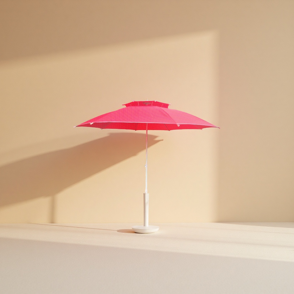 Red double-layer sun umbrella, suitable for both sunny and rainy days, provides sun protection and UV protection, thickened, portable and automatically opens and closes Specification image