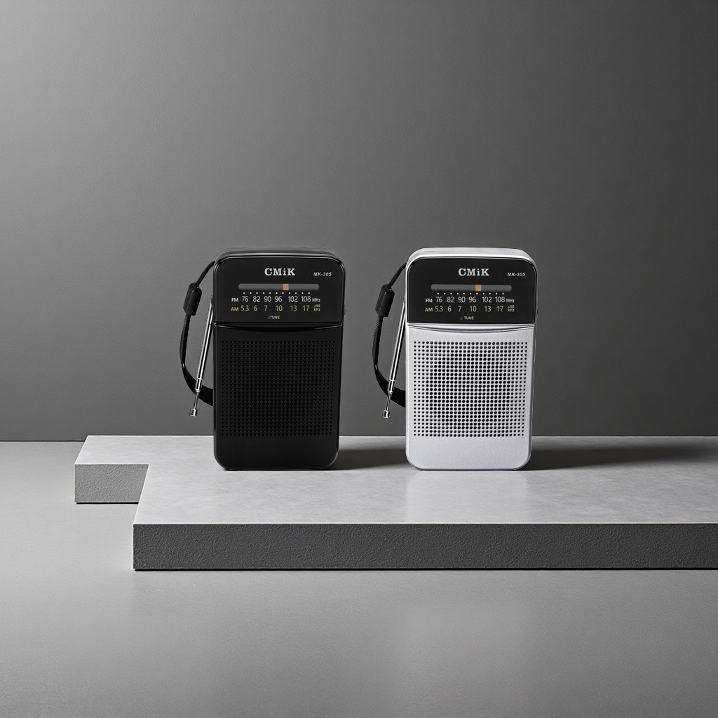 Black and silver portable radio, ultra-thin metal body, FM radio, Bluetooth speaker, rechargeable Black and silver portable radio, ultra-thin metal body, FM radio, Bluetooth speaker, rechargeable