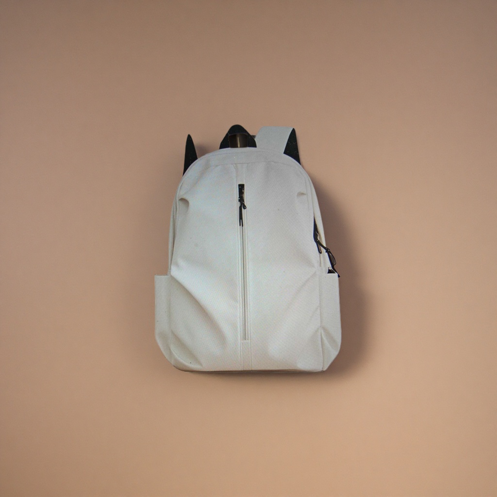 This white, simple and fashionable backpack is lightweight and has a large capacity for casual commuting Specification image