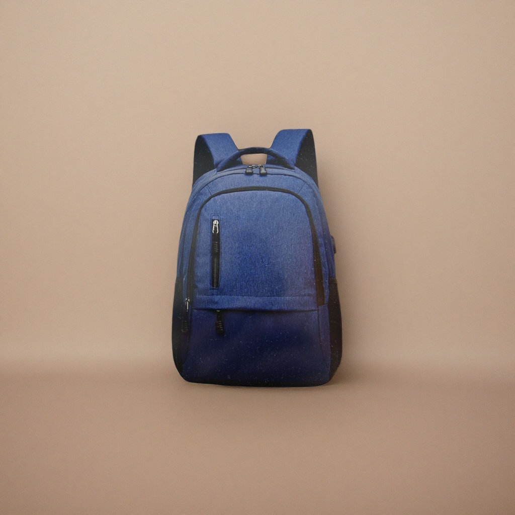 The blue backpack is a lightweight and large-capacity student commuting travel backpack Specification image