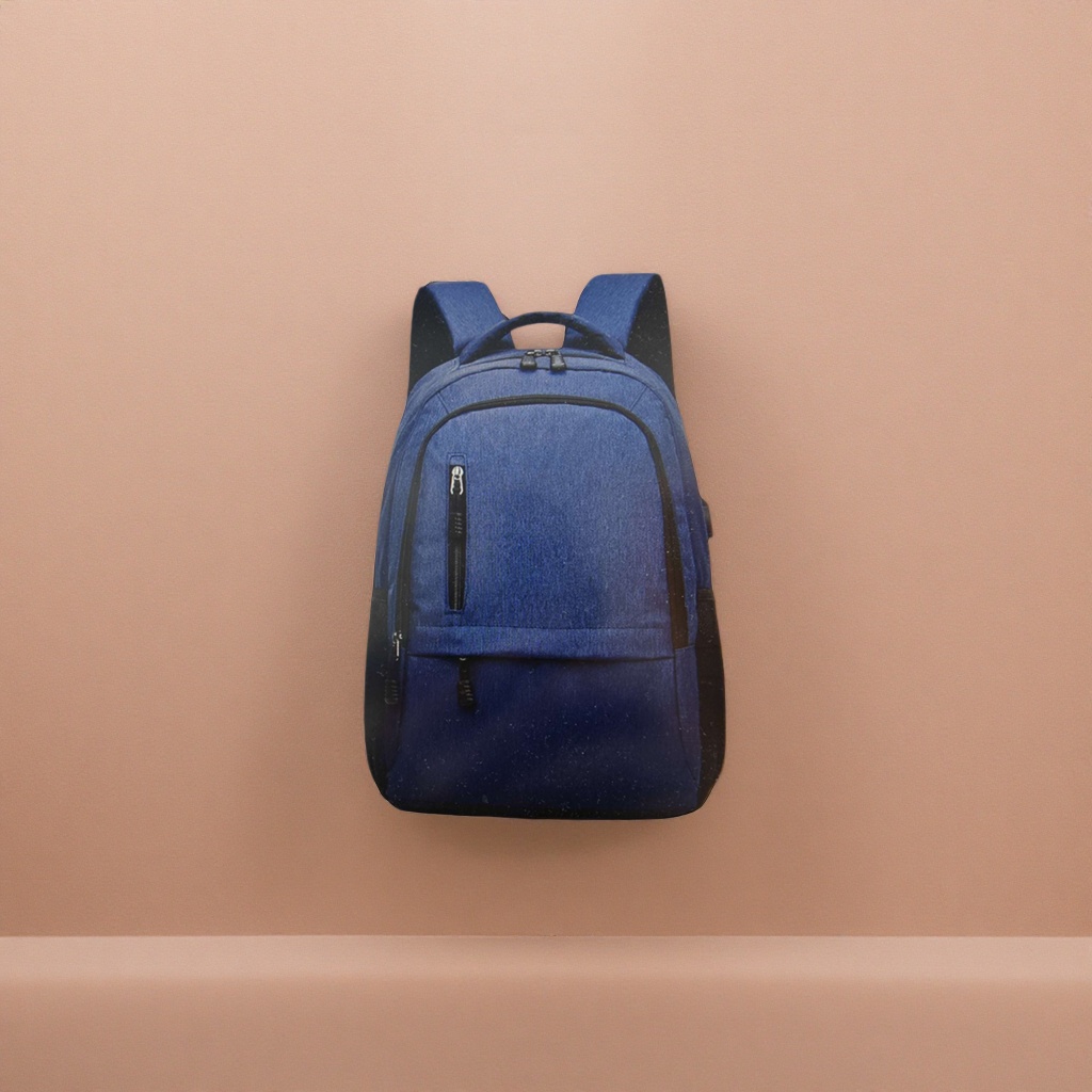 The blue backpack is a lightweight and large-capacity student commuting travel backpack