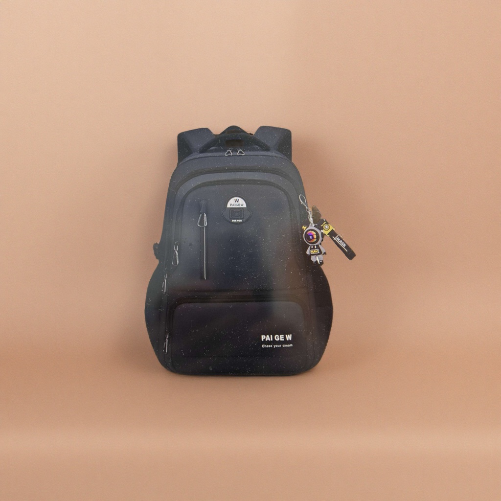 Black backpack, large-capacity, lightweight student commuting travel backpack, unisplinguous