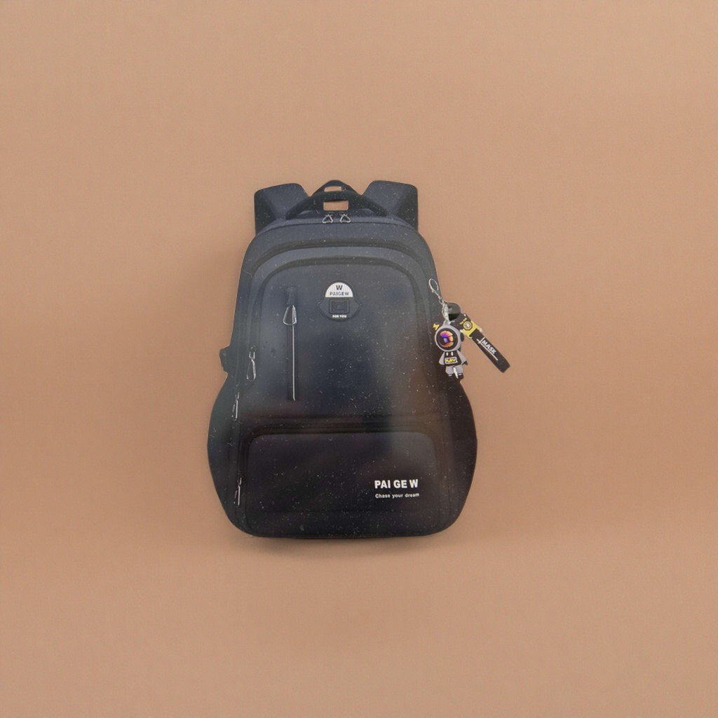 Black backpack, large-capacity, lightweight student commuting travel backpack, unisplinguous Specification image