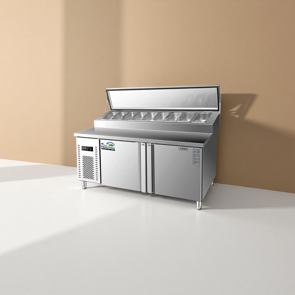 Stainless steel pizza dressing table, home kitchen baking tool, anti-slip thickened cutting and matching table