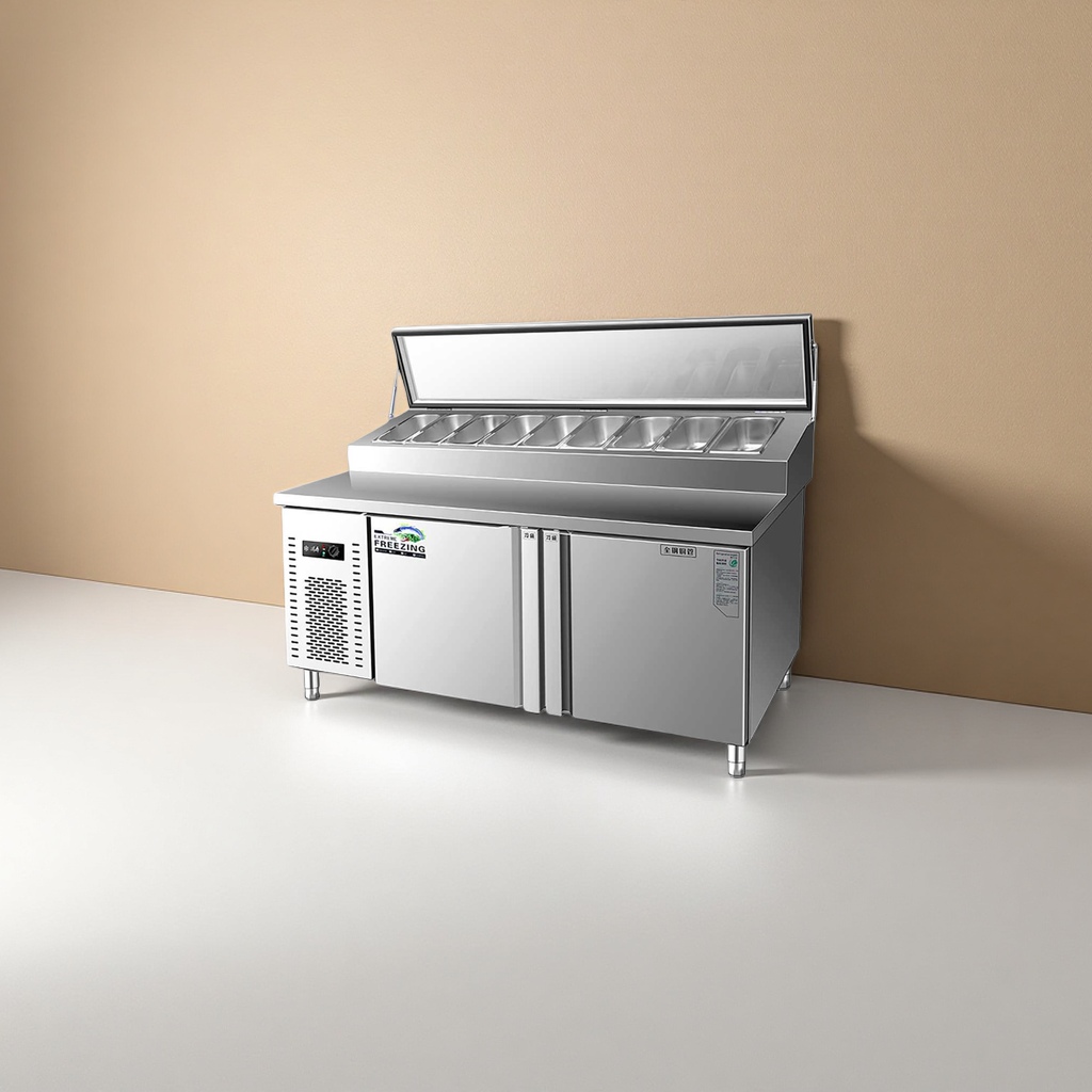Stainless steel pizza dressing table, home kitchen baking tool, anti-slip thickened cutting and matching table Specification image