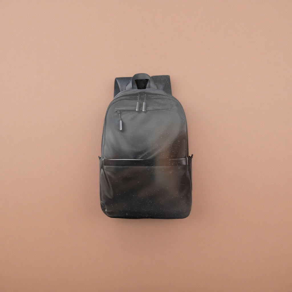 Black backpack, nylon waterproof, simple business and casual backpack for commuting Specification image
