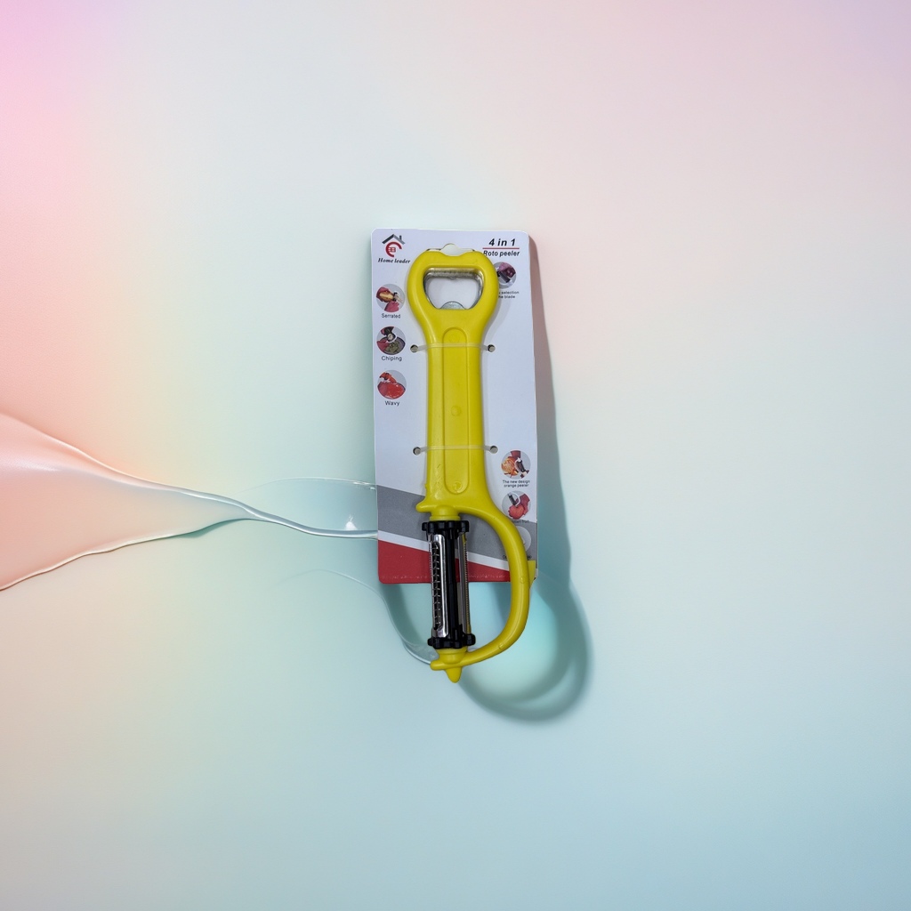 Multi-functional peeler, bottle opener and three-blade head four-in-one P-type peeler details Picture