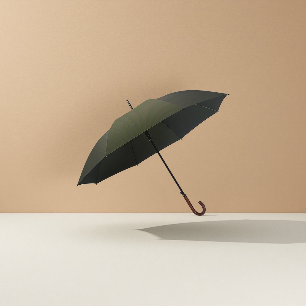 深绿色自动开合晴雨两用伞 防水防晒轻便折叠