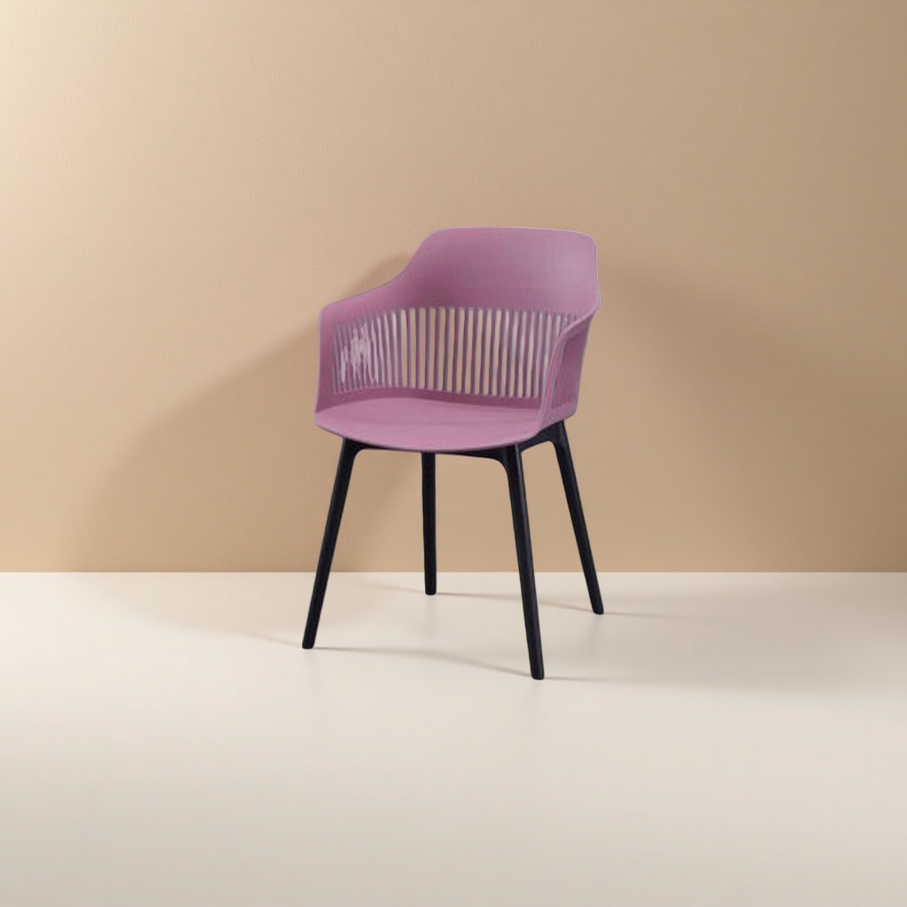 Pink Nordic-style simple home dining chair, single chair for the living room details Picture