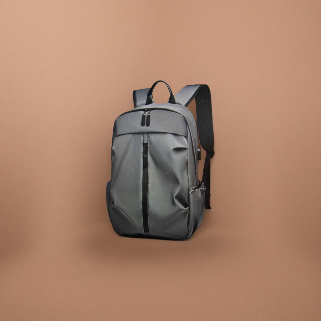Grey backpack, nylon waterproof, simple business and casual backpack for commuting Application Scenario