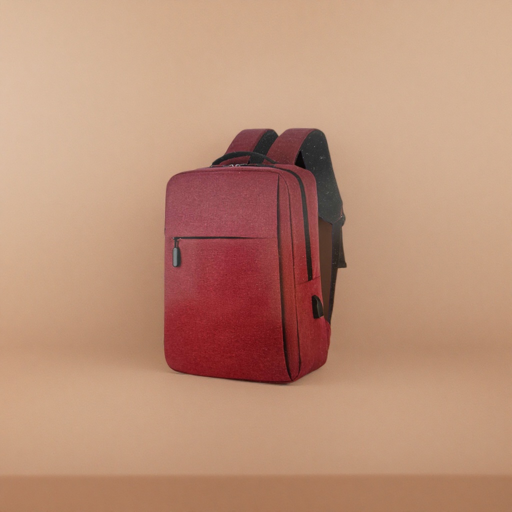 This wine red fashionable casual backpack is lightweight and has a large capacity, suitable for students commuting Application Scenario