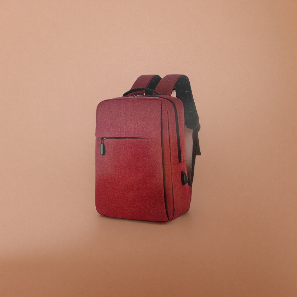 This wine red fashionable casual backpack is lightweight and has a large capacity, suitable for students commuting details Picture