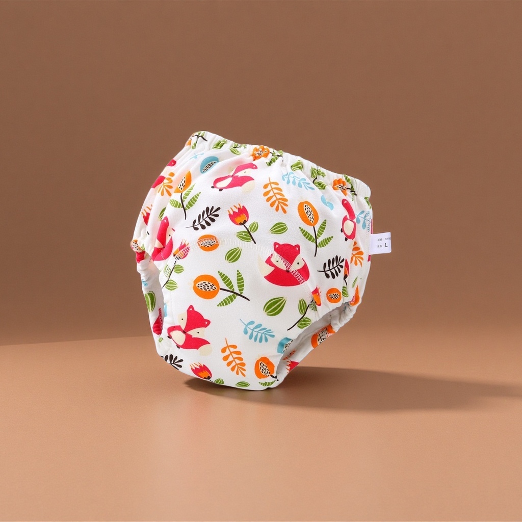 彩色狐狸花卉图案尿布产品图