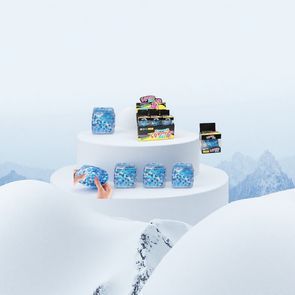 6cm Snowflake Cube Maltose Molded blue snowflake cube Maltose children's toy for stress relief details Picture